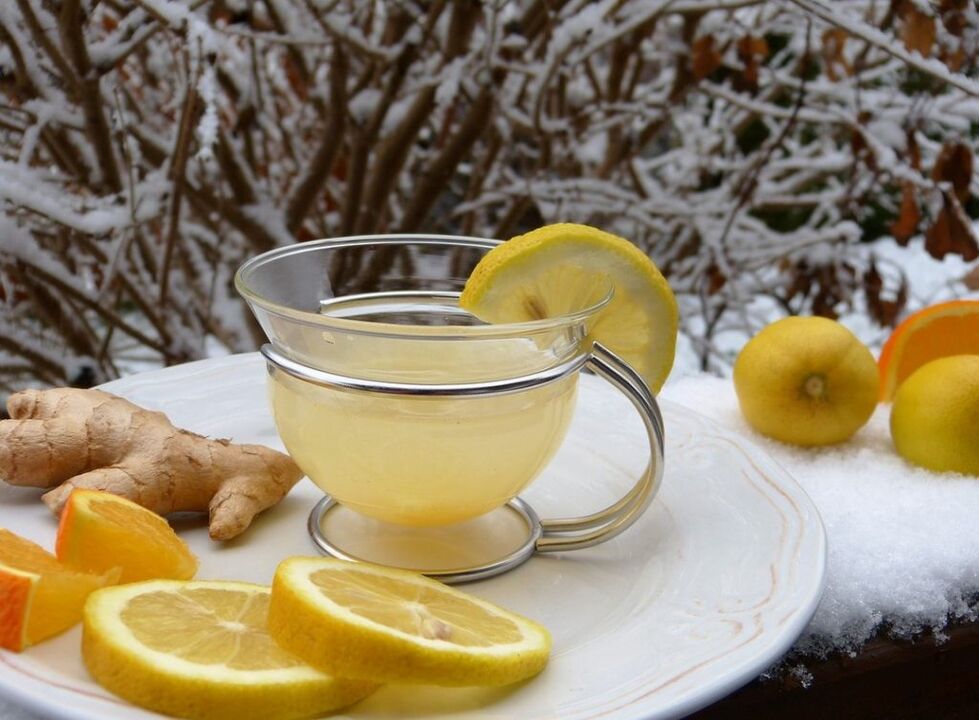 чай с лимон на базата на джинджифил за потентност